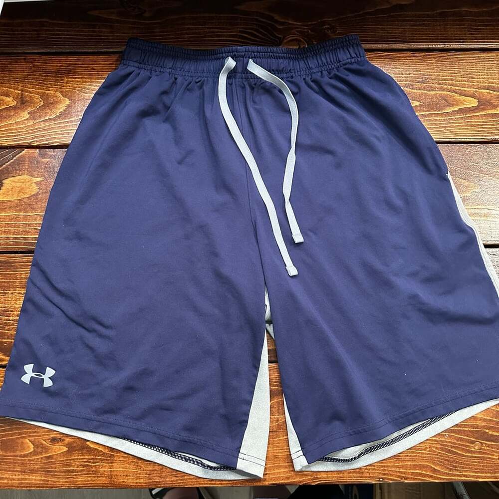 Under Armour Tech Vent Blue Gray Athletic Shorts Size M